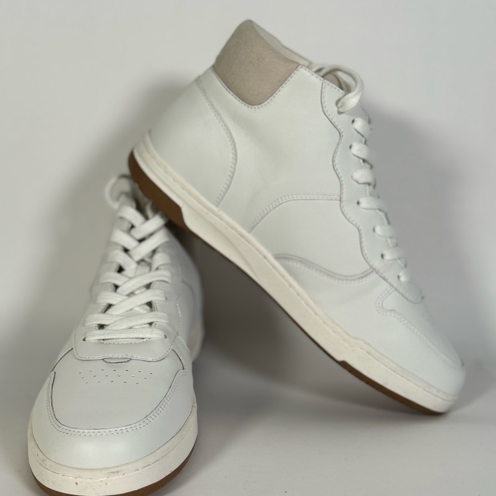 Madewell Court High-Top Sneakers in Antique White and Multi - Picture 8 of 8